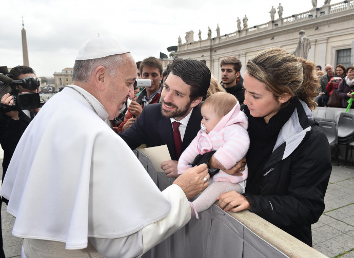 Ariza con la sua famiglia a Roma dal Papa