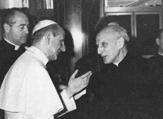 Paolo VI col gesuita Arrupe Paolo VI col gesuita Arrupe