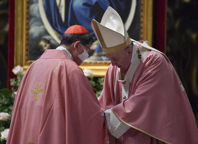 Il card. Tagle e papa Francesco (San Pietro, 14 marzo 2021) Il card. Tagle e papa Francesco (San Pietro, 14 marzo 2021)