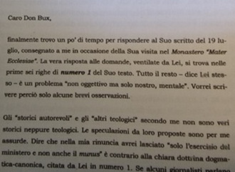 La lettera di Benedetto XVI, perché proprio ora