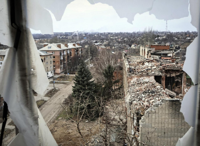 Una vista di Bakhmut Una vista di Bakhmut