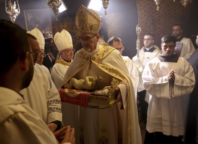 Messa di mezzanotte a Betlemme, 25 dic 2025 (Pool via EPA via Lapresse)