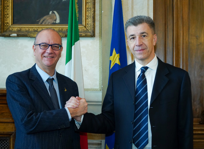 Ministro Giuseppe Valditara e Gino Cecchettin (8 gennaio 2025, LaPresse) Ministro Giuseppe Valditara e Gino Cecchettin (8 gennaio 2025, LaPresse)
