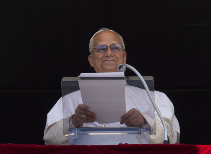 Foto Vatican Media/LaPresse 14-06-2026 Citta' del Vaticano, Vaticano Angelus di Papa Leone XIV Cronaca Nella foto : Papa Leone XIV DISTRIBUTION FREE OF CHARGE - NOT FOR SALE