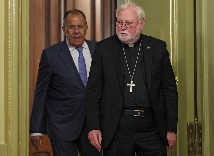 Lavrov e Gallagher - LaPresse