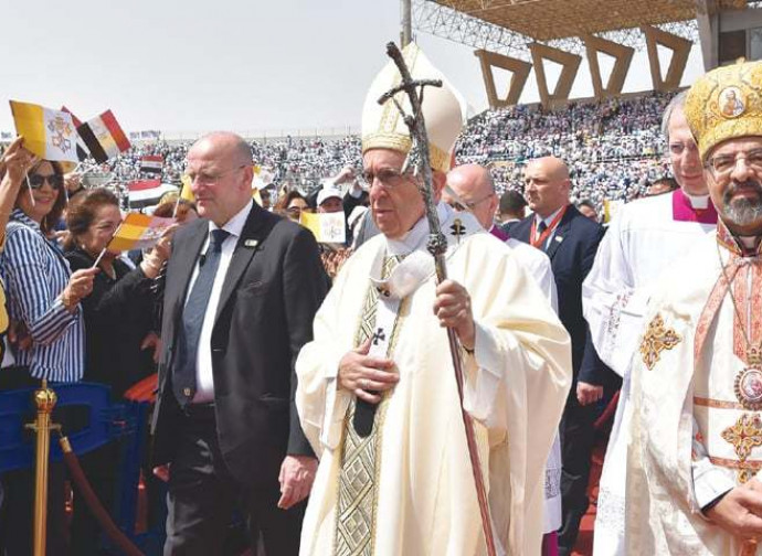 Sidrak durante la visita di Papa Francesco in Egitto Sidrak durante la visita di Papa Francesco in Egitto