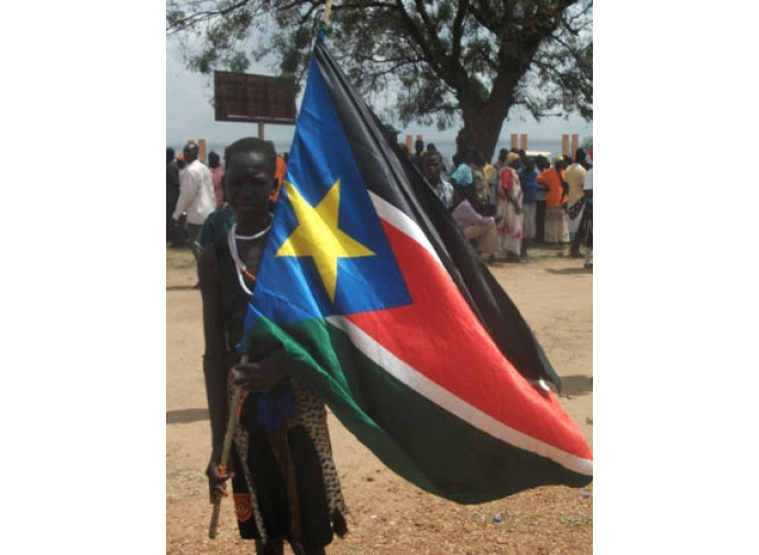 La bandiera del Sud Sudan La bandiera del Sud Sudan