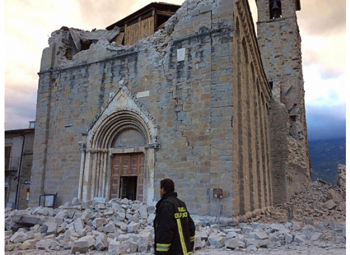 Amatrice dopo il terremoto