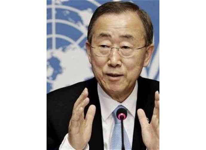 Il segretario generale dell'Onu Ban Ki moon