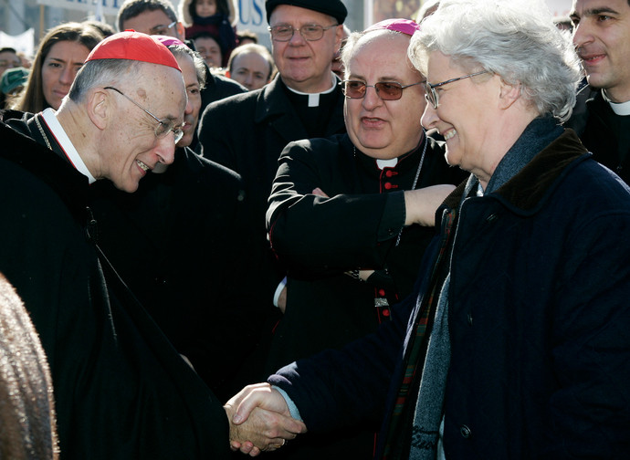 Paola Binetti con il cardinale Ruini Paola Binetti con il cardinale Ruini