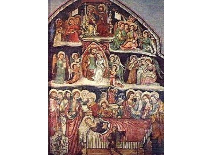 L'affresco con la Dormitio Virginis nella cattedrale di Troia (Foggia) L'affresco con la Dormitio Virginis nella cattedrale di Troia (Foggia)