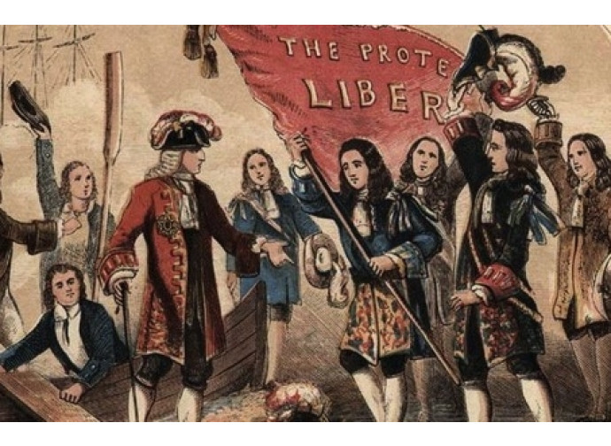 Allegoria della rivoluzione inglese del 1688 Allegoria della rivoluzione inglese del 1688