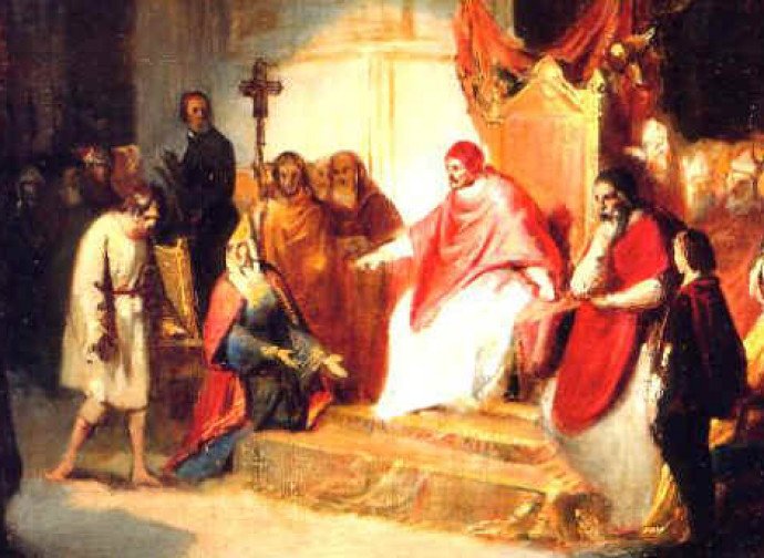 Dipinto Umiliazione di Canossa Dipinto Umiliazione di Canossa
