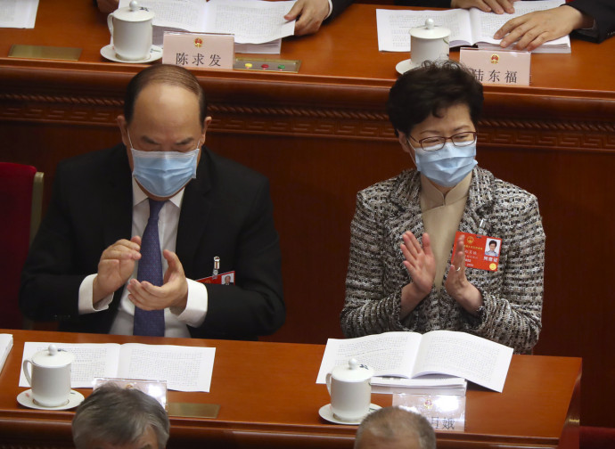 Carrie Lam all'Assemblea Nazionale del Popolo (Pechino) Carrie Lam all'Assemblea Nazionale del Popolo (Pechino)