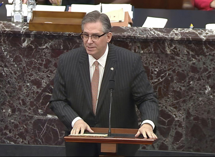 Bruce Castor, difensore di Trump in Senato Bruce Castor, difensore di Trump in Senato