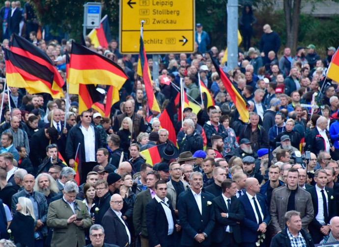 La manifestazione di Chemnitz La manifestazione di Chemnitz