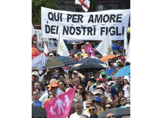La manifestazione pro family del 20 giugno a Roma La manifestazione pro family del 20 giugno a Roma
