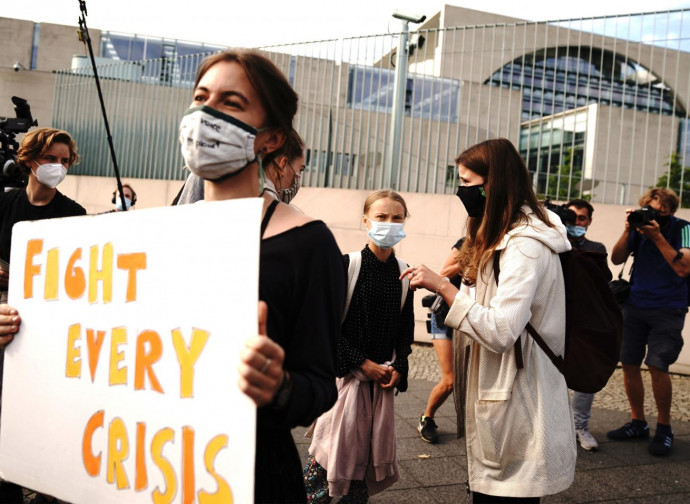 Greta Thunberg fra le attiviste del Fridays for Future in Germania Greta Thunberg fra le attiviste del Fridays for Future in Germania