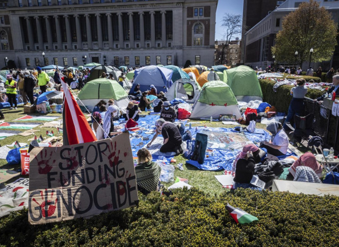 Accampamento pro-Palestina alla Columbia University (La Presse)