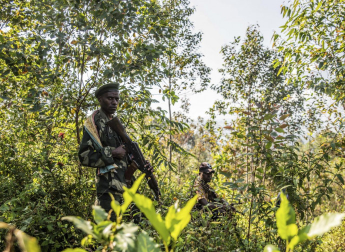 Congo, guerriglieri nella giungla presso Goma Congo, guerriglieri nella giungla presso Goma