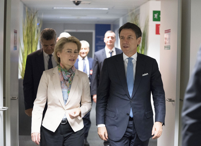 Ursula von der Leyen e Giuseppe Conte