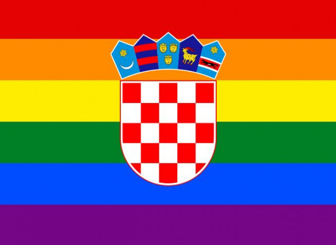 Bandiera gay su quella croata