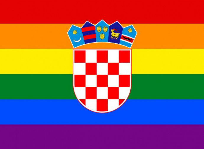 Bandiera gay su quella croata