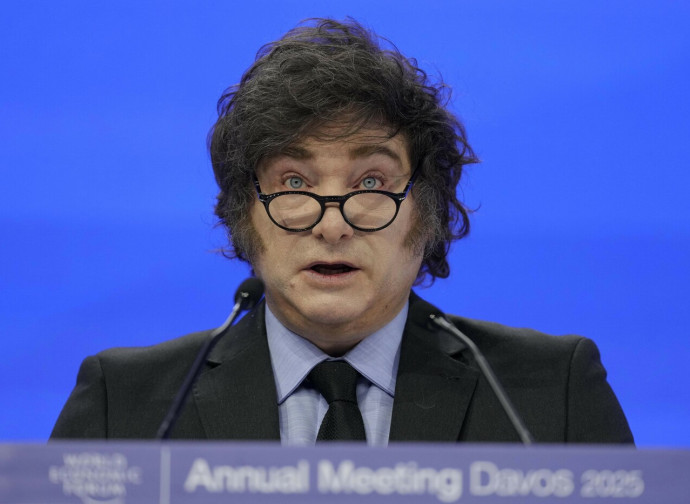 Javier Milei parla a Davos (La Presse) Javier Milei parla a Davos (La Presse)