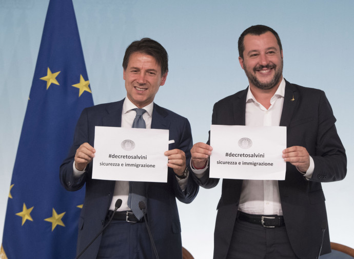 Decreto Salvini presentato alla stampa Decreto Salvini presentato alla stampa