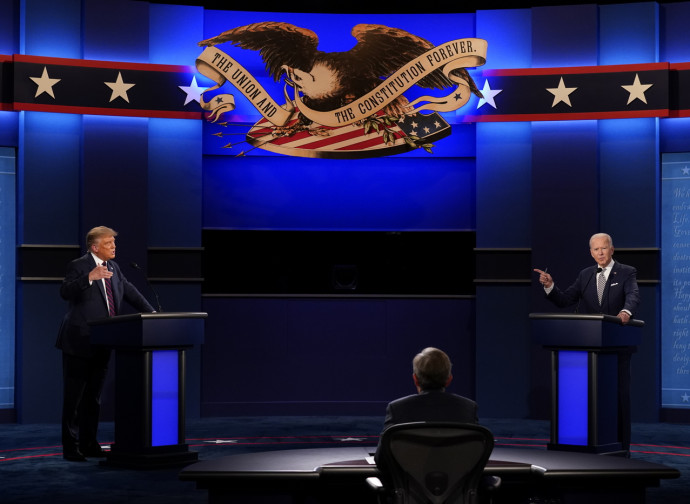 Trump e Biden nel dibattito Trump e Biden nel dibattito