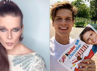 Il bambino Kinder diventa drag queen