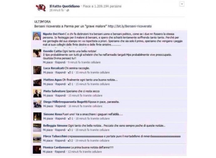 L'odio sul forum de Il Fatto L'odio sul forum de Il Fatto