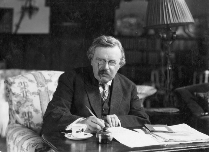 G.K. Chesterton al lavoro G.K. Chesterton al lavoro