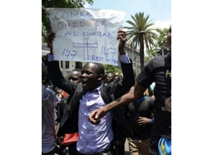 Manifestazione a Nairobi dopo la strage di Garissa Manifestazione a Nairobi dopo la strage di Garissa