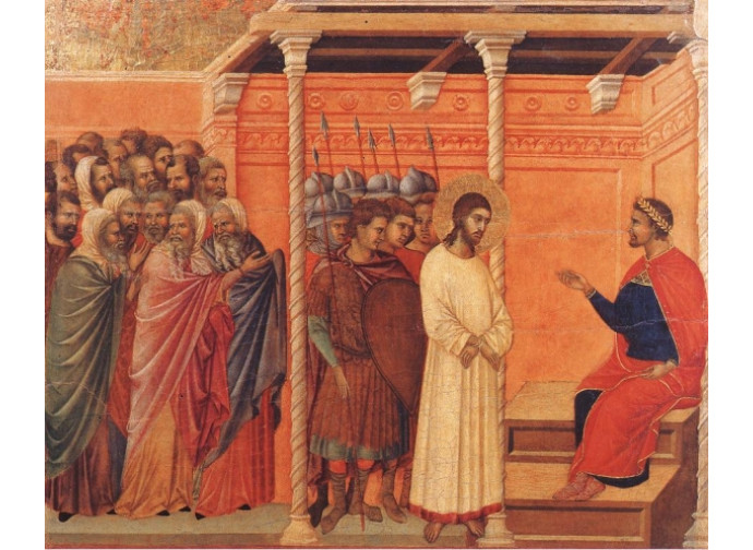 Gesù davanti a Pilato - Duccio