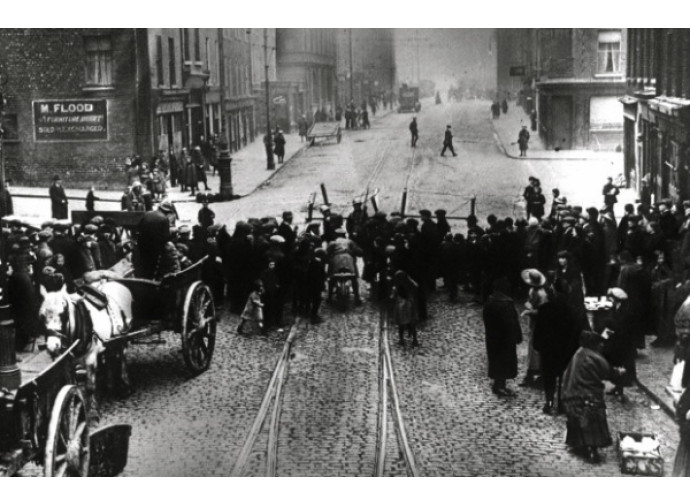 Un'immagine della rivolta di Dublino del 1916 Un'immagine della rivolta di Dublino del 1916