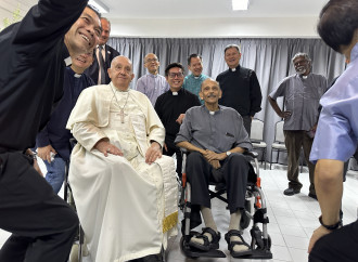 Ricci e Arrupe nell'incontro del Papa con i Gesuiti