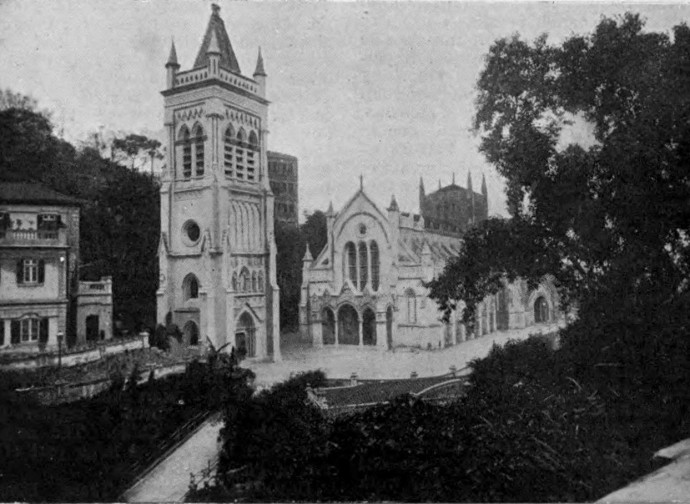La cattedrale cattolica di Hong Kong nel 1908