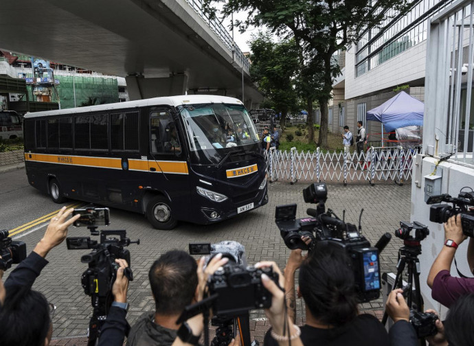 Hong Kong, trasporto degli imputati (La Presse) Hong Kong, trasporto degli imputati (La Presse)