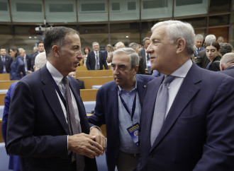 Fabio Roscioli, Maurizio Gasparri e Antonio Tajani nel luglio 2025 (ImagoEconomica)