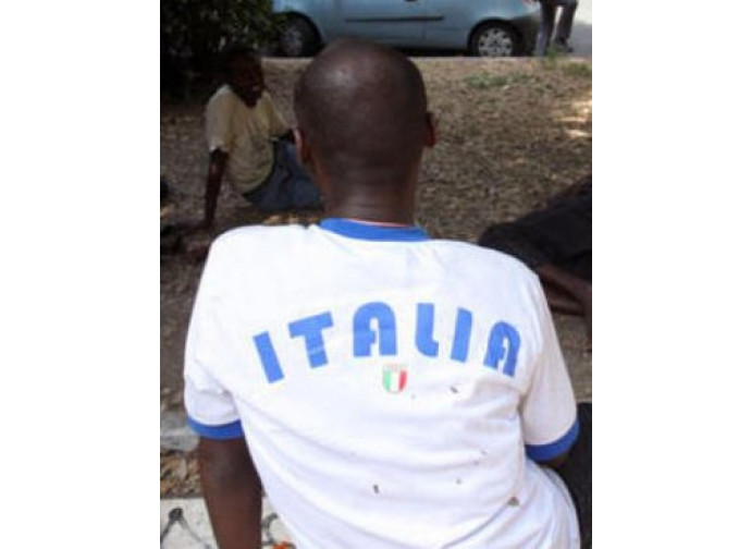 Immigrato con la maglia della nazionale Immigrato con la maglia della nazionale
