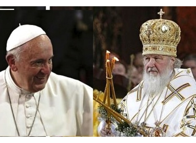 Papa Francesco e il Patriarca di Mosca Kirill Papa Francesco e il Patriarca di Mosca Kirill