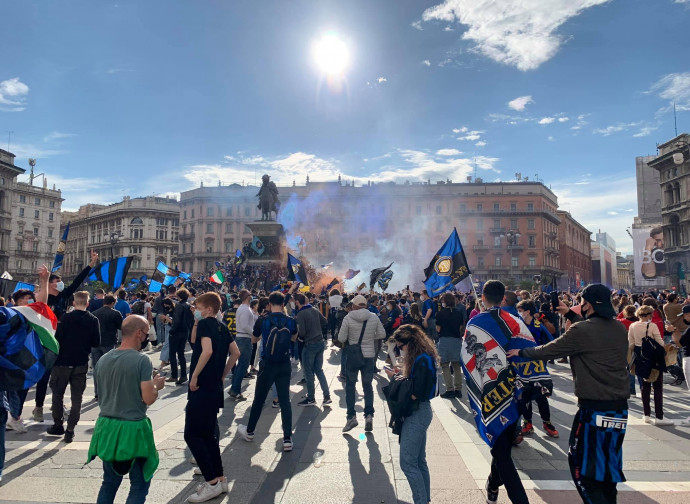 Milano, la festa dello scudetto dell'Inter