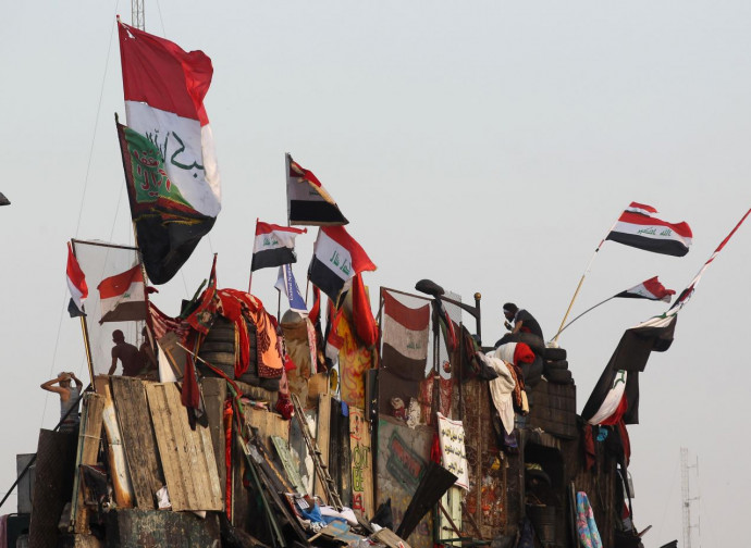 Manifestanti a Baghdad Manifestanti a Baghdad