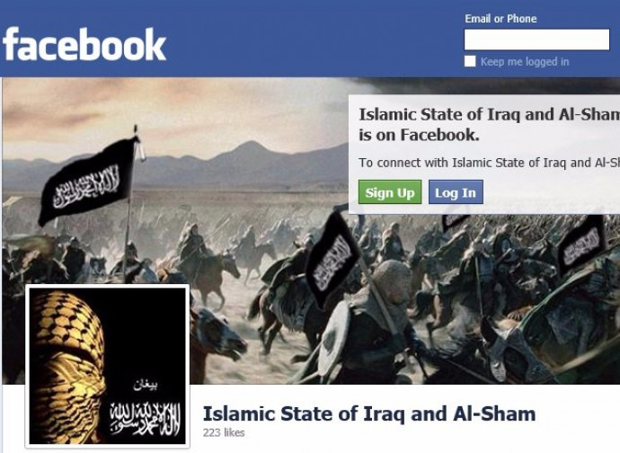 La vecchia pagina Facebook dell'Isis