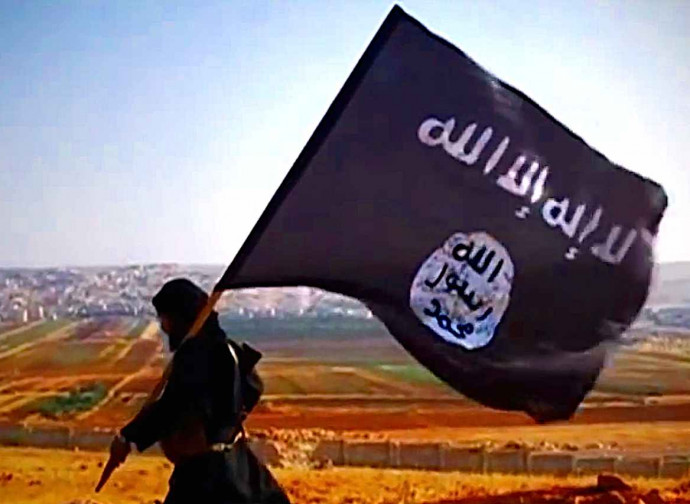 La bandiera nera dell'Isis La bandiera nera dell'Isis