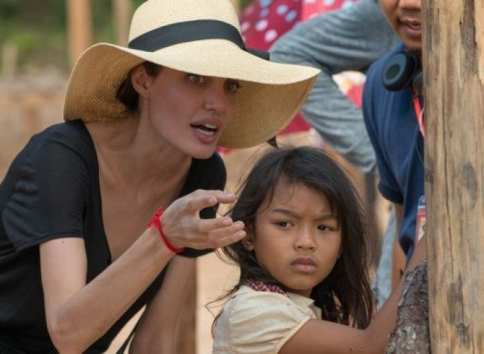 Angelina Jolie sul set