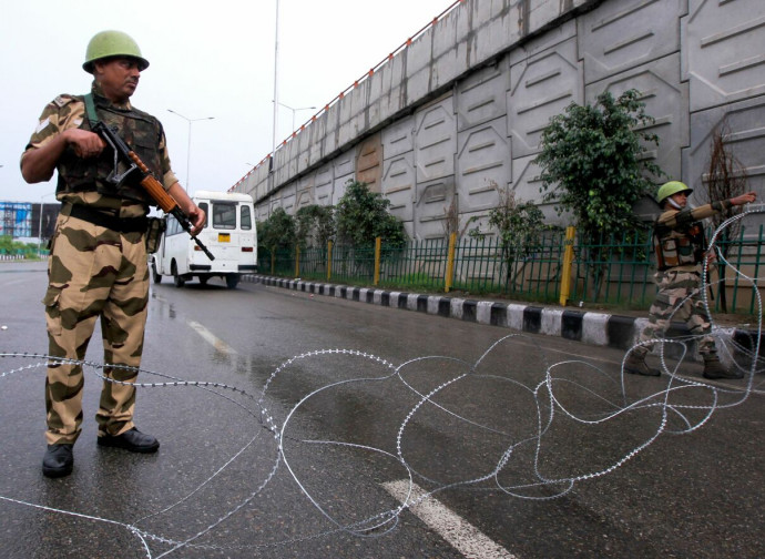 Posto di blocco in Kashmir