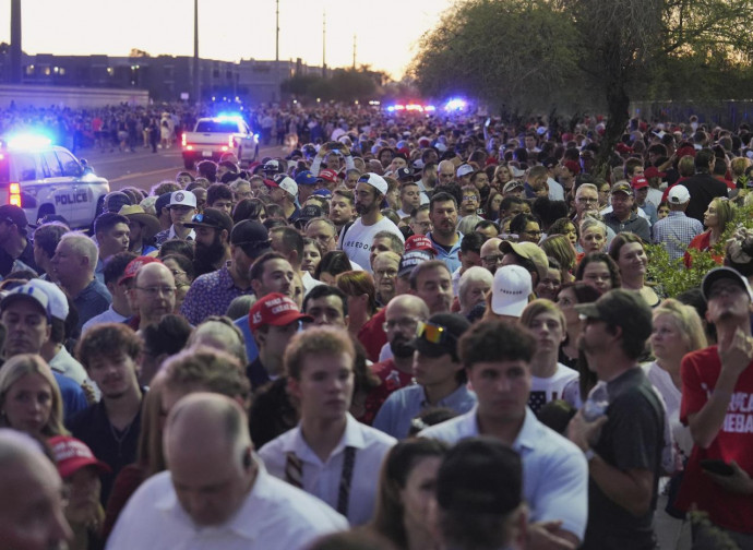 Al funerale di Charlie Kirk (La Presse)