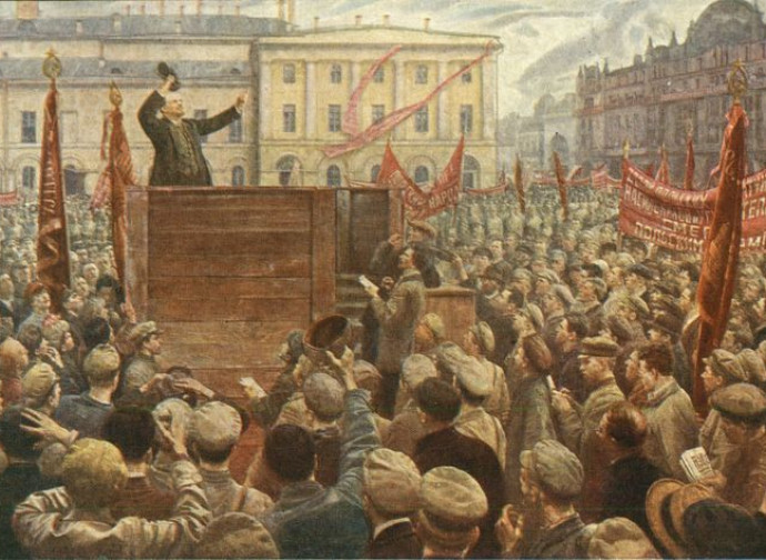 Lenin arringa le truppe dell'Armata Rossa Lenin arringa le truppe dell'Armata Rossa